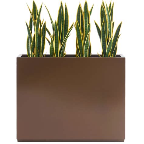 Metallic Outdoor Planter, 38Lx10Wx30H in, 66lb Box 